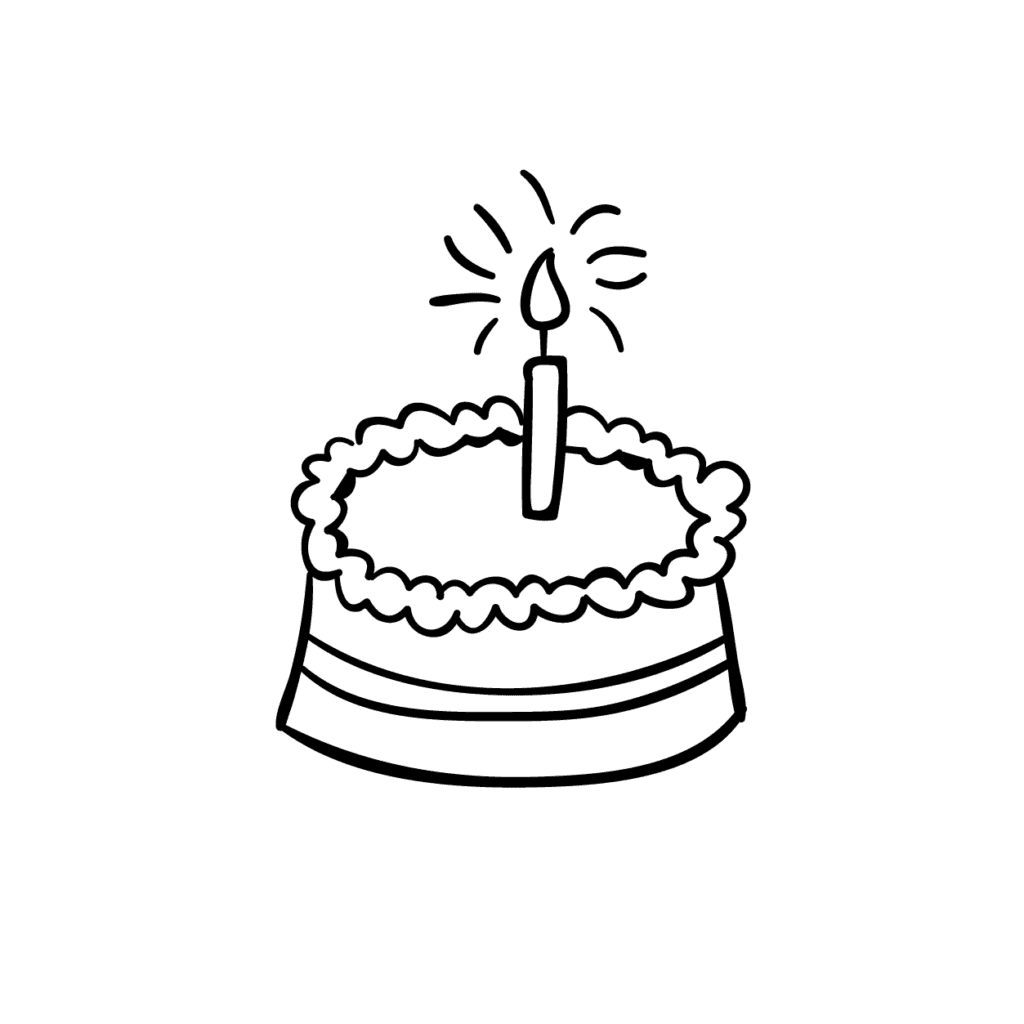 Zeichnung Geburtstagskuchen